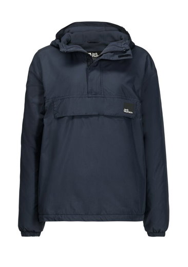 Jack Wolfskin Winterjacke Windbreaker Spirit Ins Smock (winddicht, wasserabweisend, gefüttert) nachtblau Kinder